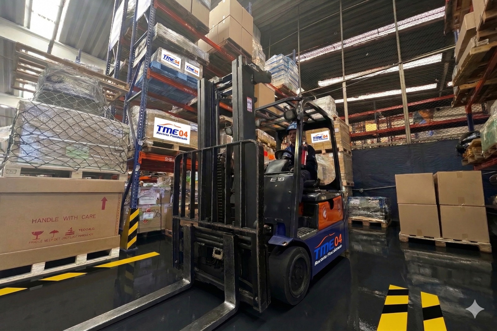 Equipo de arrastre y montacargas