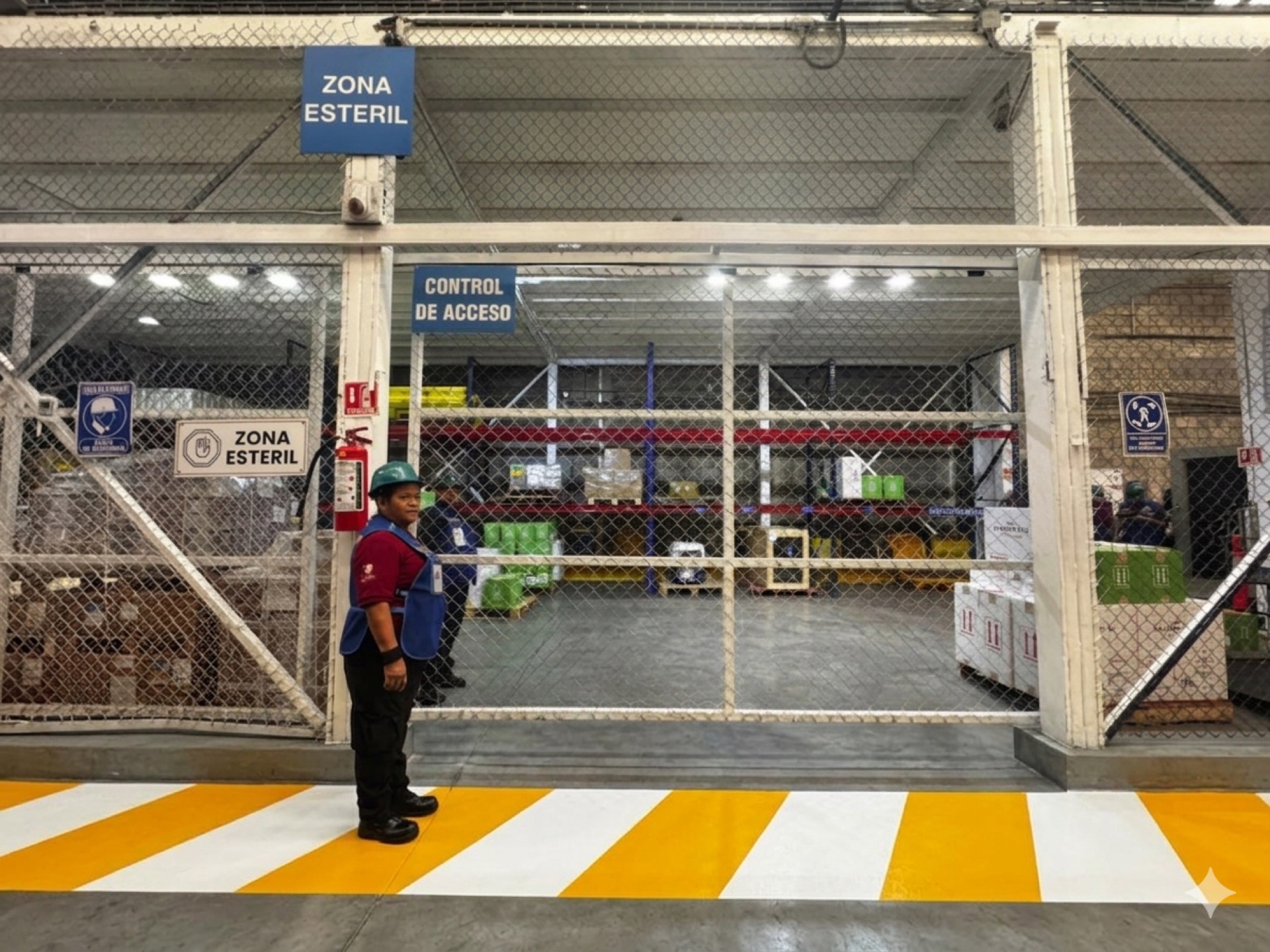 Zona estéril con control de acceso